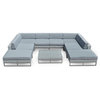 Marseille Outdoor Patio Furniture 9 Piece All-Weather Wicker Sofa Sectional Set