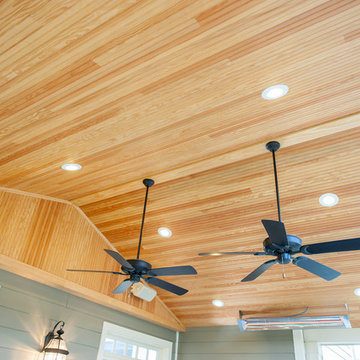 Design Builders craftsman screened porch & flagstone patio in Bethesda MD