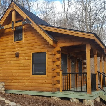 Log Cabin with Outhouse