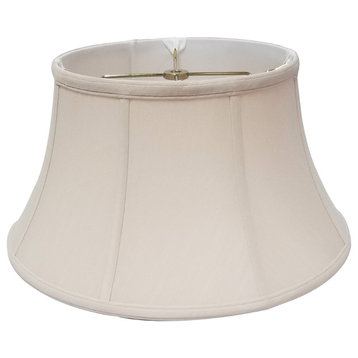 Royal Designs Shallow Drum Bell Billiotte Lamp Shade, Beige, 9.5 X 15 X 8