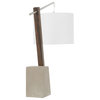 Robyn Table Lamp With Concrete Base/White Shade