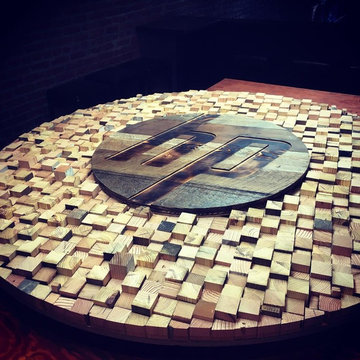 Reclaimed Wood San Diego HP Logo for Conference Installation