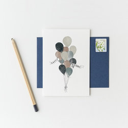 Birthday Balloons Greeting Card - Accessories and Decor