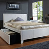 Standard Furniture Fantasia Upholstered Kids Trundle Bed in White Vinyl - Twin