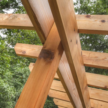 Log Cabin Deck with Pergola