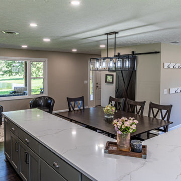 Large Farmhouse Kitchen with L-Shaped Island