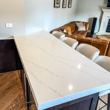 New fantastic installation with quartz in Calacatta Arno color