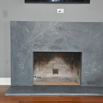 Soapstone Fireplace before Oil