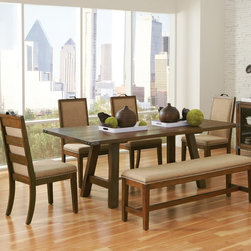 Arcadia Industrial 6 PC Dining Set by Coaster Furniture - Dining Sets
