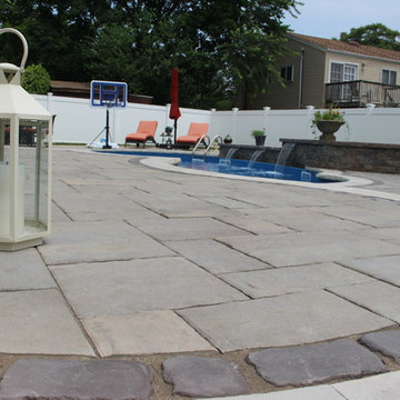 Swimming Pool Patio & Waterfall in Massapequa, NY