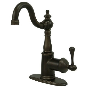 Fauceture Single-Handle Bathroom Faucet With Push Pop-Up, Oil Rubbed Bronze