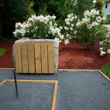 Rustic Fieldstone Patio Oasis