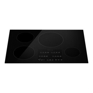 Empava 240V Flat Top Electric Stove 30-in 5 Elements Smooth Surface (Radiant) Black Electric Cooktop Stainless Steel | EPV-30REC13