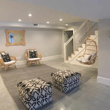 A fully equipped laundry room for pool and beach towels off a pool area.