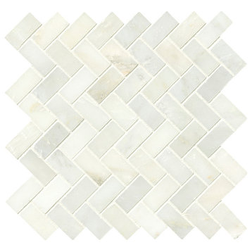 MSI SMOT-GRE-HBP Greecian White - 12" x 12" Herringbone Mosaic - White