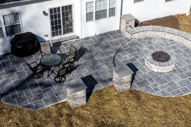 Limestone Patio and Firepit