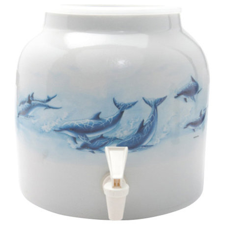 Goldwell Designs Paradise of Dolphins Design Water Dispenser Crock