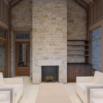 Round Top Ranch Interior - Screen Porch