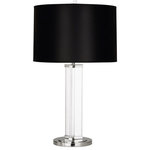 Robert Abbey - Robert Abbey S472B Fineas - 28.75" One Light Table Lamp - Shade Included: TRUE  Cord Color: Silver  Base Dimension: 8 x 0.75Fineas 28.75" One Light Table Lamp Clear/Polished Nickel Black Painted Opaque Parchment/White Shade *UL Approved: YES *Energy Star Qualified: n/a  *ADA Certified: n/a  *Number of Lights: Lamp: 1-*Wattage:150w E26 Medium Base bulb(s) *Bulb Included:No *Bulb Type:E26 Medium Base *Finish Type:Clear/Polished Nickel
