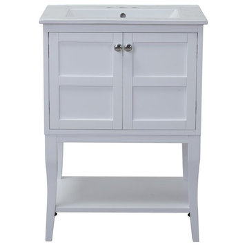 Elegant Mason 2 Doors Cabinet, White