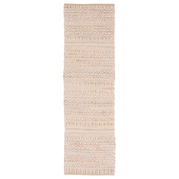Safavieh Vintage Leather Collection NF829A Rug, Natural/Ivory, 2'3" X 8'