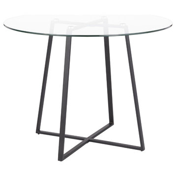 Cosmo Contemporary Dining Table, Glass Top