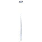 Eurofase - Eurofase 20446-017 Sliver - One Light Large Pendant - The Sliver large light pendant features a hand polished metal body with indirect light source with halogen lighting.  Canopy Included: TRUE  Shade Included: Chrome