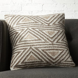 18" Tula Triangle Pattern Pillow | CB2 - Bed Pillows