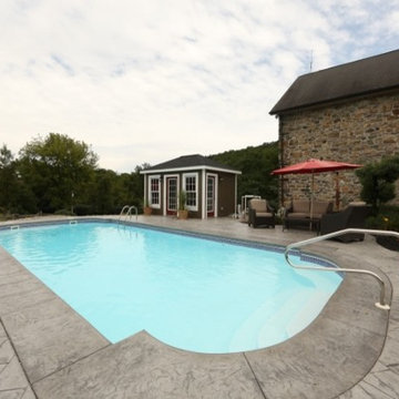 Stamped Concrete Pool Coping