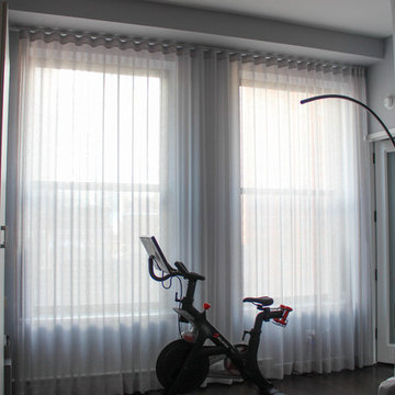 A loft 1 br condo with sheer seamless drapery