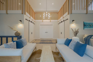 Living room - coastal living room idea in San Francisco