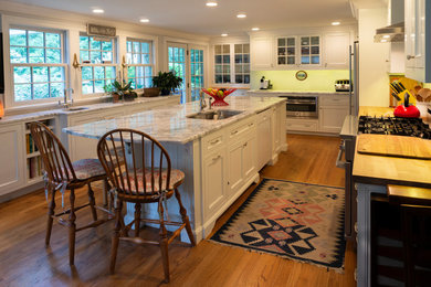 Inspiration for a transitional kitchen remodel in New York