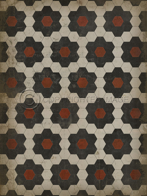 vintage vinyl floor cloth