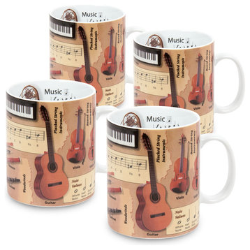 Set of 4 Mugs of Knowledge Music
