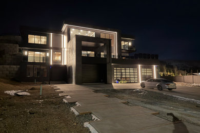 Inspiration for a modern exterior home remodel in Salt Lake City