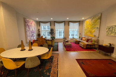 Living room - modern living room idea in New York