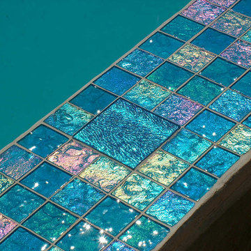 Aqua Glass Tile Pool with Jewel Accents- Maryland
