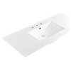 Unique 49"x22" Ceramic Vanity Top, White With 8" Widespread Drilling