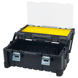 Stalwart 75-STO3182 Parts /& Crafts Rack Style Tool Box with 4 Organizers Yellow