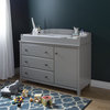 South Shore Cotton Candy Gray Changing Table