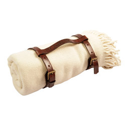 Patron Design - Llama Blanket With Rustic Leather Harness - Blankets