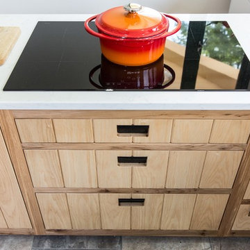 Rustic ash and elm kitchen