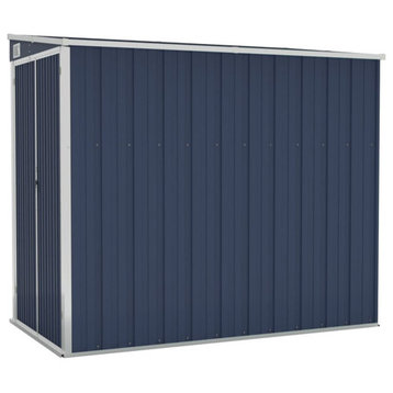 vidaXL Storage Shed Wall-mounted Garden Shed for Backyard Anthracite Steel