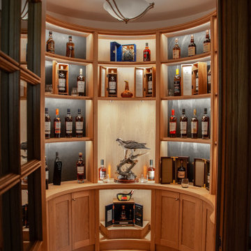 Bespoke Curved Oak Whisky Room