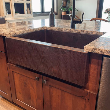 30" Hammered Copper Apron Front Single Basin Kitchen Sink (KASDB30229)