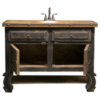 Pioneer Rustic Bathroom Vanity, 48"x22"x36" - Farmhouse - Bathroom ...