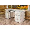 Montana Woodworks Hand-Crafted Transitional Wood Computer Desk in Natural