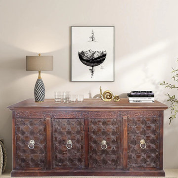 Bold & Moody Farmhouse Vibes: Antique Armoires and Rustic Charm