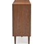 Harlow Wood 6-Drawer Storage Dresser, Walnut Brown and White