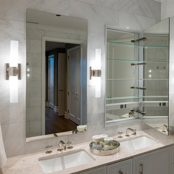 Bathroom and SIDLER Mirror in Tribune Tower Residences, Chicago, IL